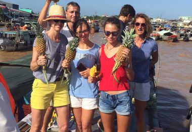 Mekong Floating Market Enjoy Pine Apple
