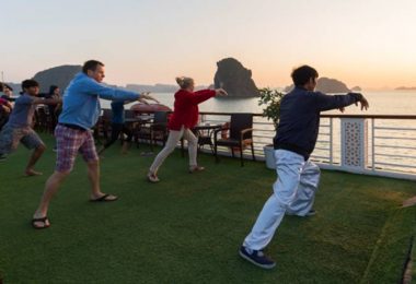Tai Chi on sundeck